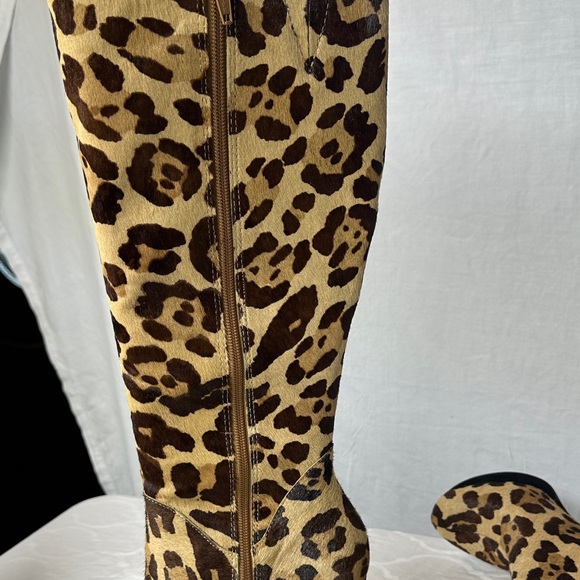 Antonio Melani Leopard Print Knee-High Boots Size 8.5 - Picture 13 of 17